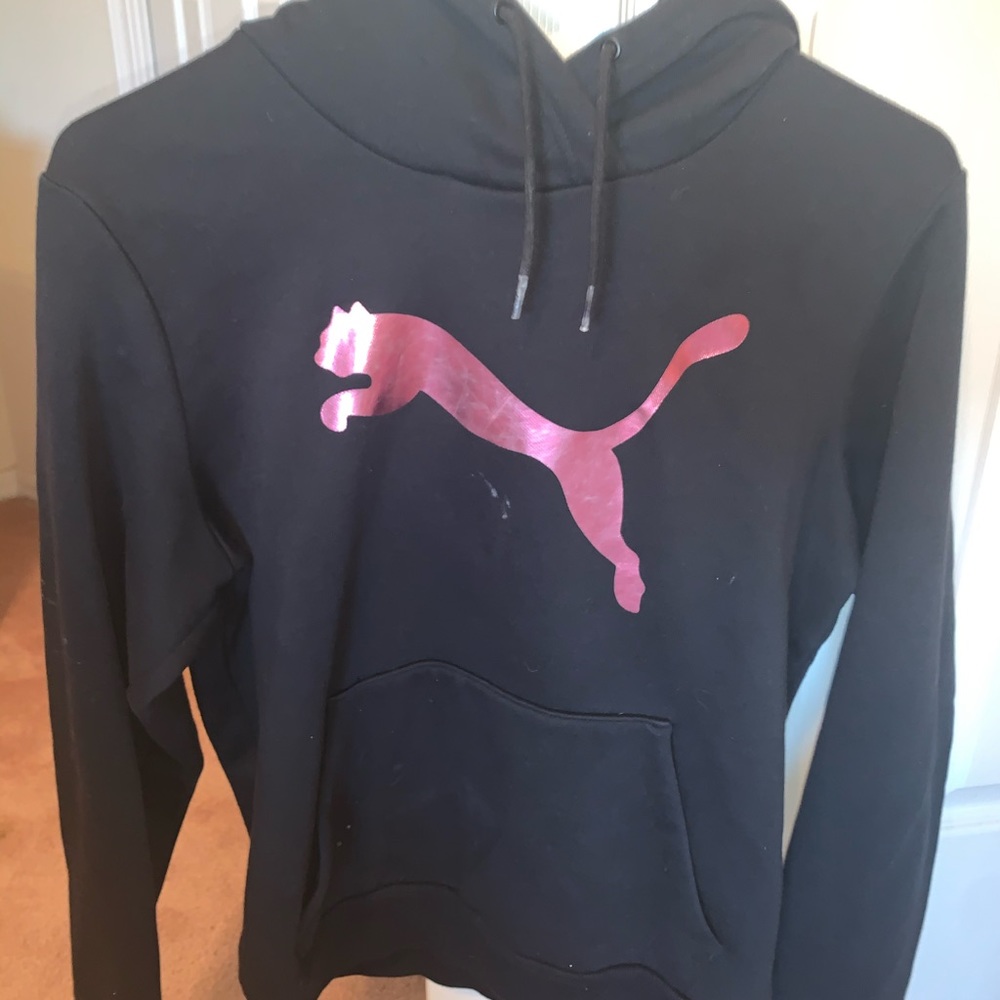 Black & Pink Puma Sweatshirt